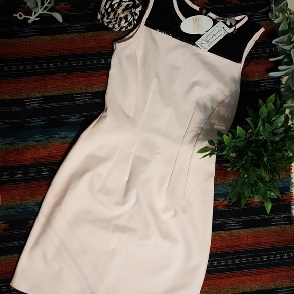 Closet Dresses & Skirts - NWT Closet London cream bodycon dress lace details
